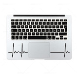 Calcomanía Sticker Vinil Laptop Tracpad Electrocardiograma 