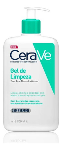 Gel De Limpeza Cerave Pele Normal E Oleosa 454g