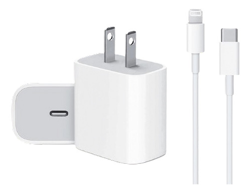 Cargador Para iPhone Cubo 20w + Cable 2m Lightning Original