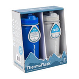 Termo Thermoflask 2 Unidades De 474ml 24hr Frio Blanco/azul