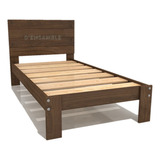 Base De Cama Individual Box Desarmable Cabecera + Envio