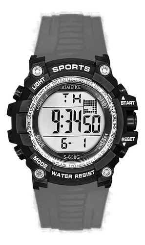 Reloj Digital Resistente Al Agua 30 M  Sports Luces+ Estuche