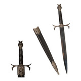 Espada Corta Estilo Occidental De Daga Medieval Calaveras