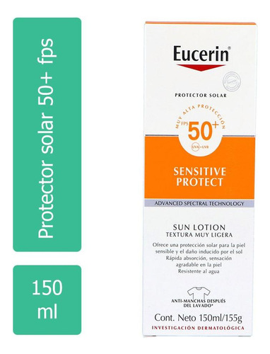 Eucerin Protector Solar Sun Lotion Fps 50 Caja Con Tubo Con 