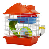 Gaiola Roedores Hamster 23x30x17 Playground Luxo 3 Andares Cor Azul