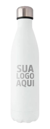 8 Garrafas Squeeze Personalizada Logo Marca Inox 500 Ml