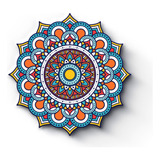 Mandala Floral De Parede Importada / Promoção 50x50 