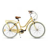 Bicicleta Urbana Femenina Raleigh Classic Lady R28 3v Frenos V-brakes Color Beige Con Pie De Apoyo  