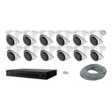 Kit 12 Cámaras Hilook Series 4mpx 2.8mm Nvr 16 Canales 8mpx 