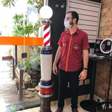 Poste De Barbeiro De Piso Decoração Barbearia