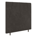  Cabeceira De Cama Box Genova Solteiro 90cm Veludo Marrom