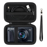 Funda Rigida Para Canon Powershot Sx740/ Sx730 Negra Correa