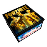 Fortnite - Game - Caixa Organizadora Decorativa Madeira Mdf