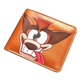 Billetera Crash Bandicoot Marsupial Cuero-pu Suave