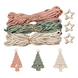 Kit De Bricolaje Para Árbol De Navidad Tejido En Macramé, Ki