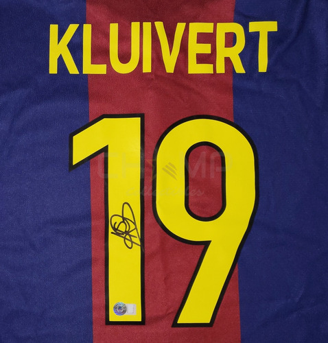 Jersey Autografiado Patrick Kluivert Barcelona 1998-99 Local