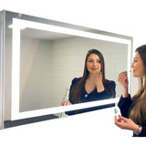Espelho Com Iiluminação Led Touch Ajustável 1,0 X 0,60cm