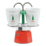 Cafetera Bialetti Set Mini Express 2 Cups Manual Italia