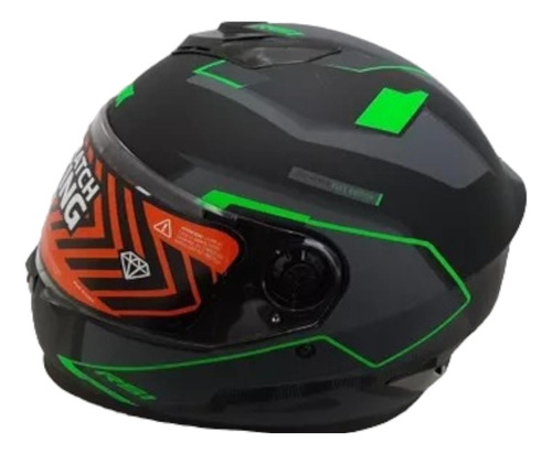 Casco Integral Hawk Rs1 Verde Fluo/gris T:l60cm-merco-bmmoto