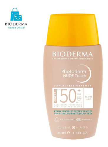 Bioderma Photoderm Nude Touch Spf50+ Tono Claro, 40 Ml