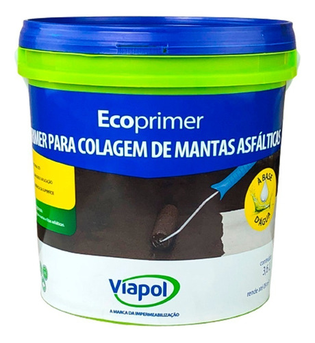 Ecoprimer Viapol Primer P/ Manta Asfáltica Galão 3,6 Litros