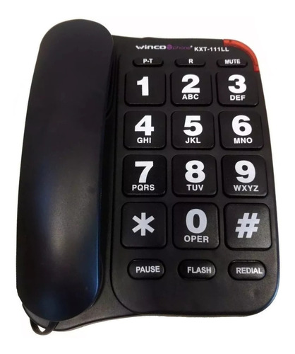 Teléfono Winco Kxt-111ll Fijo - Color Negro