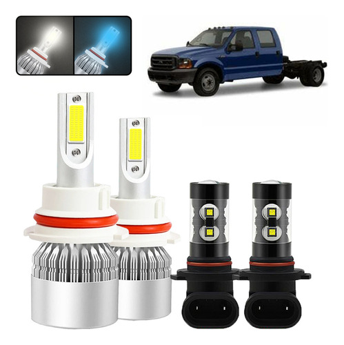 Kit De Focos Led H13 9145 Para Ford F-450 Super Duty 05-2019