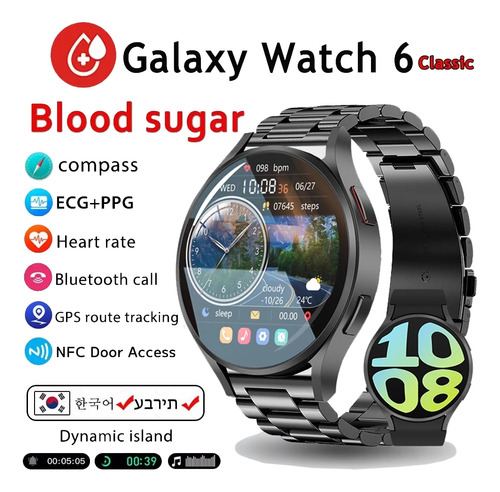 Reloj Inteligente Smart Watch Hombre Blood Glucose Bluetooth