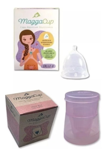 Copa Menstrual Maggacup Silicona + Vaso Esterilizador Color
