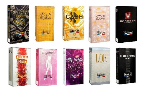 Kit Com 10 Peças Perfumes Le Parfum 75 Ml Lacrado Original