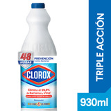 Blanqueador Clorox Triple Acción Original 930 Ml