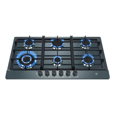 Avera Parrilla A Gas De Empotrar 6q Acero Inox Negro Ai6n Color Gris | Meses sin interés
