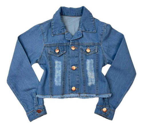 Jaqueta Jaquetinha Jeans Infantil Moda Inverno Mini Diva 