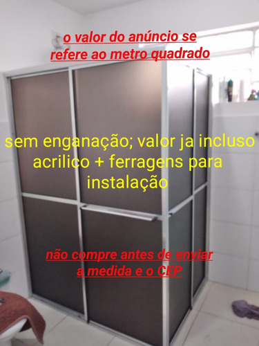 Box De Acrílico Em L E Abrigo De Pia 