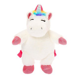 Peluche Mochila Unicornio 2 En 1 Arcoiris  Tipo Kawaii 