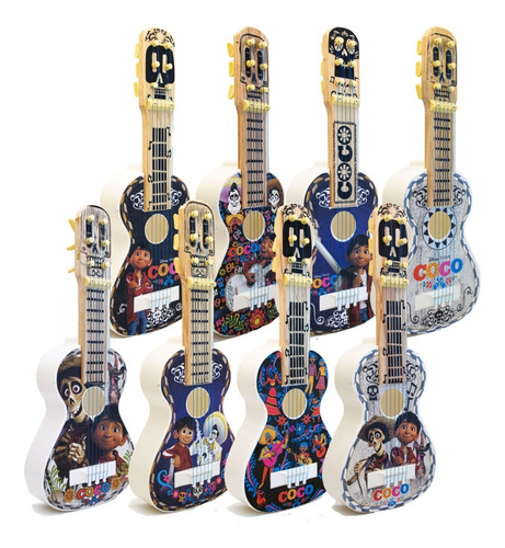 Guitarra Para Niños De Juguete Plástico Y Madera 8 Pack 