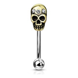 Anillos Curvados Acero 316l Para Cejas Con Calavera Venden P