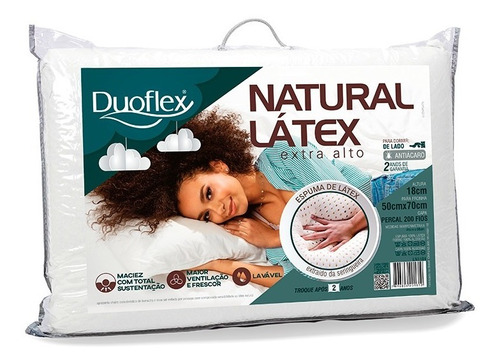 Kit 2travesseiros Duoflex Natural Extra Alto