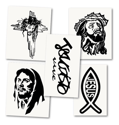 Stickers Religiosos Pack 5 Calomanias A Elegir Auto Moto