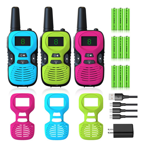 Walkie Talkies For Kids Rechargable 3pack: Toys And Gifts...