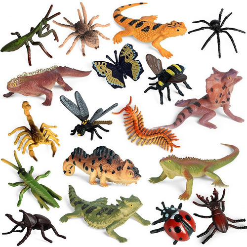 Realistas Juguetes Animales Insecto Niños Educacion-lagartij