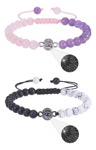 Duo Pulseras Regalo San Valentin Te Amo 100 Idiomas B417