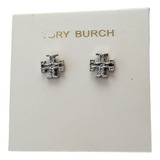 Aretes Tory Burch Logo Clásico Texturizado