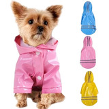 Capa Lluvia Impermeable Mascota Ropa Perro Capota Reflectiva