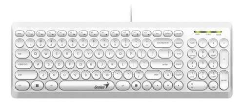 Teclado Inglés Usb Genius Slimstar Q200 Blanco