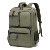 School Backpack Vintage Canvas Laptop Backpacks Men Women...