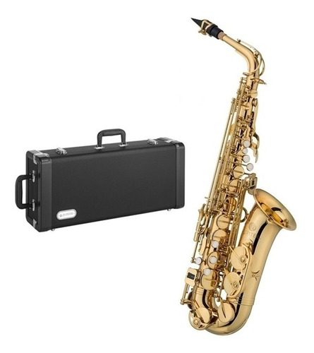 Saxofone Alto Jupiter Dourado Serie 500 - Completo - Novo