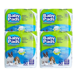 Kit C/4 Tapete Higiênico Baby Pads 50 Un. - Total 200 Uni.