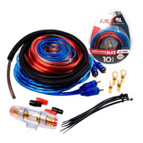Kit De Cables Para Potencias 800w Rms 10 Gauges Fusible Rca