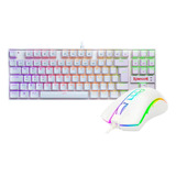 Kit Gamer Redragon Teclado Mecânico + Mouse Cobra M711 White